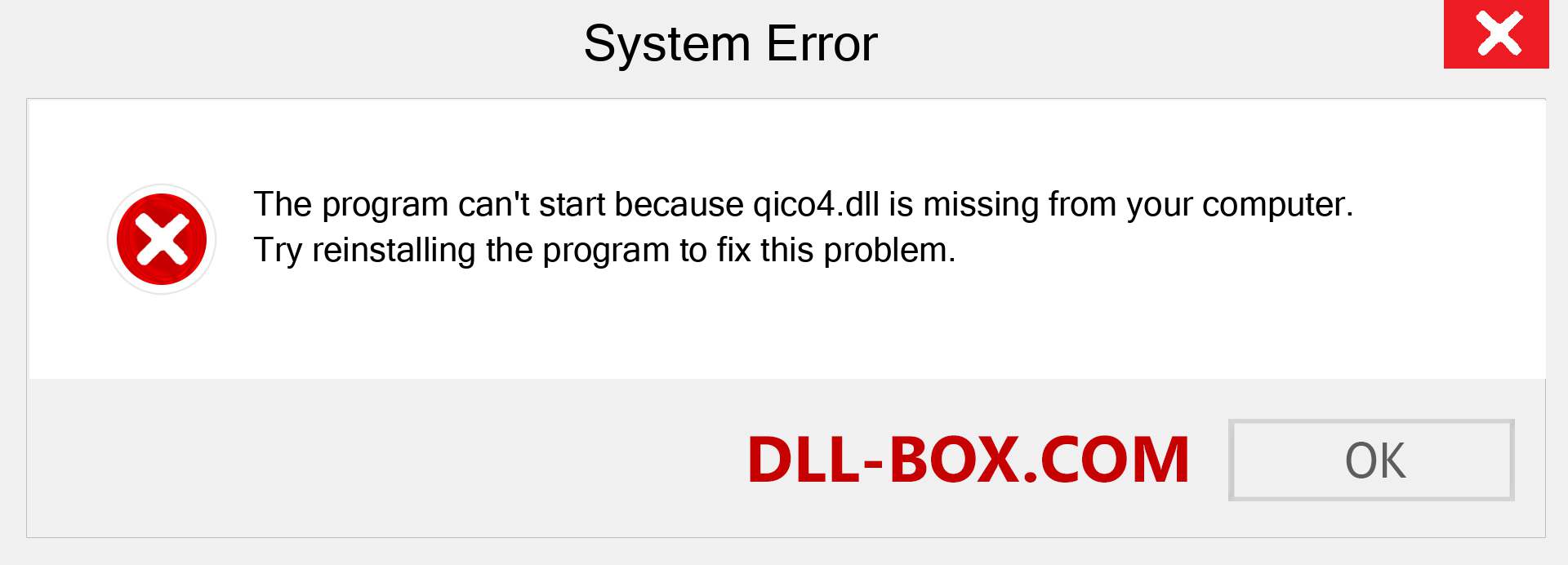  qico4.dll file is missing?. Download for Windows 7, 8, 10 - Fix  qico4 dll Missing Error on Windows, photos, images